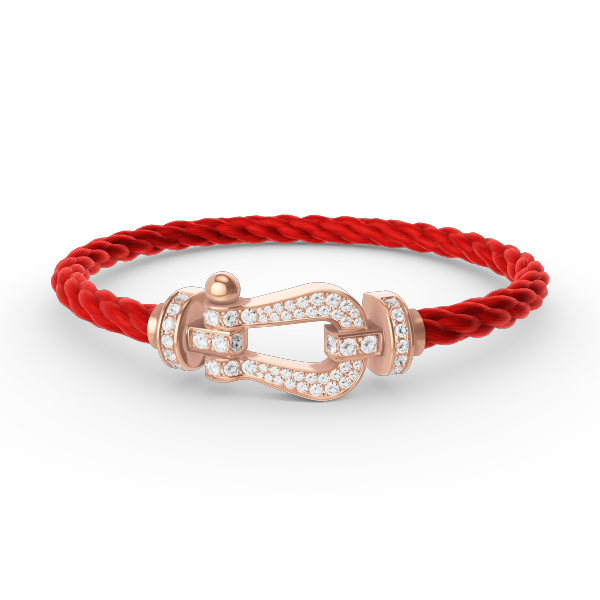 [Sparkle]FORCE GROSSES HORSESHOE VOLL DIAMANT ARMREIF - ROSÉGOLD