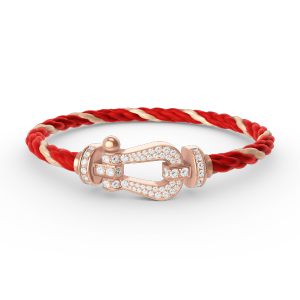 [Sparkle]FORCE GROSSES HORSESHOE VOLL DIAMANT ARMREIF - ROSÉGOLD
