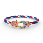 [sparkle Jewelry ]FORCE LARGE HORSESHOE  COLORED DIAMOND BRACELET ROSE GOLD