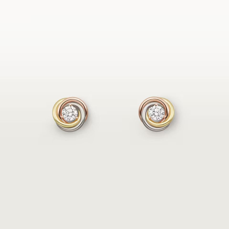 [sparkle Jewelery]TRINITY STUD DIAMOND EARRINGS