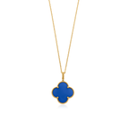 [sparkle Jewelry ]CLOVER 25MM NECKLACE TURQUOISE ROSE GOLD