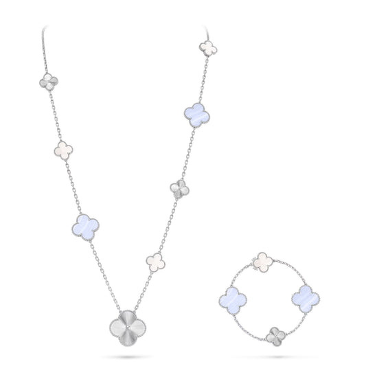 [Sparkle]ABNEHMBARES 15-MOTIF KLEEBCHENSCHMUCK-SET – LILA CHALZEDON & LASER