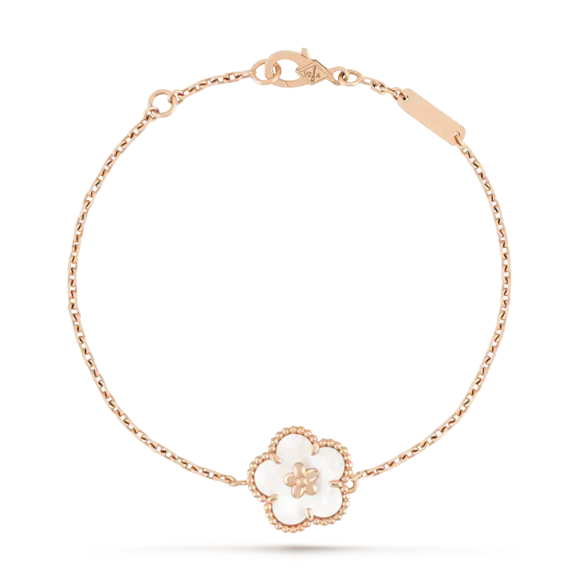 [sparkle Jewelry ]LUCKY WHITE MOP PLUM BLOSSOM  BRACELET