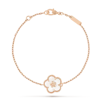 [sparkle Jewelry ]LUCKY WHITE MOP PLUM BLOSSOM  BRACELET