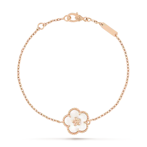 [sparkle Jewelry ]LUCKY WHITE MOP PLUM BLOSSOM  BRACELET