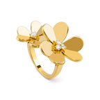 [sparkle Jewelry ]CLOVER COMOS GOLD DIAMOND RING
