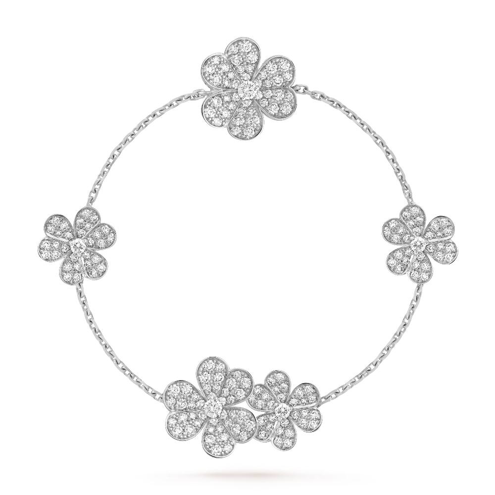 [sparkle Jewelry ]FRIVOLE SILVER 5 FLOWERS BRACELET