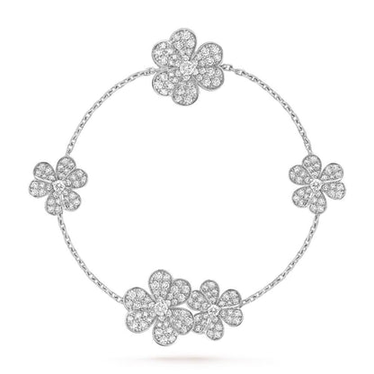 [sparkle Jewelry ]FRIVOLE SILVER 5 FLOWERS BRACELET