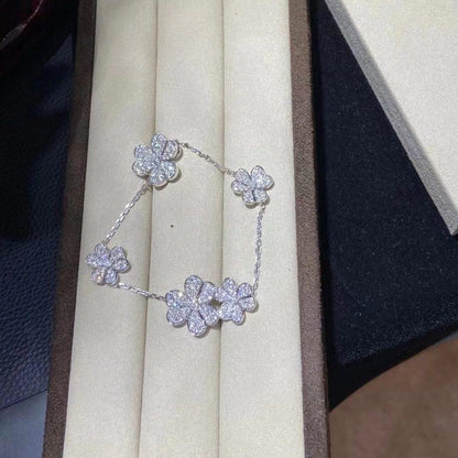 [sparkle Jewelry ]FRIVOLE SILVER 5 FLOWERS BRACELET
