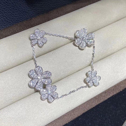 [sparkle Jewelry ]FRIVOLE SILVER 5 FLOWERS BRACELET