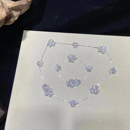 [sparkle Jewelry ]FRIVOLE SILVER 5 FLOWERS BRACELET