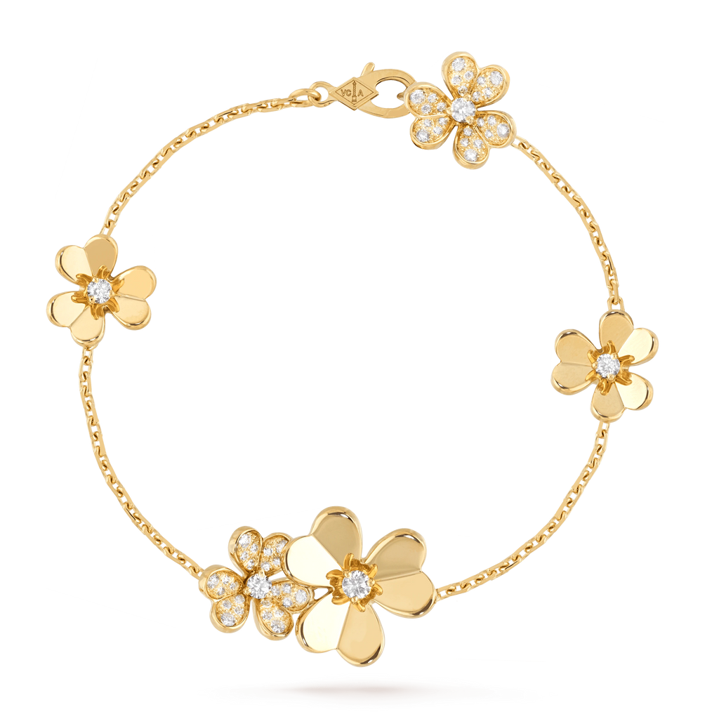 [sparkle Jewelry ]FRIVOLE GOLD 5 FLOWERS BRACELET
