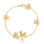 [sparkle Jewelry ]FRIVOLE GOLD 5 FLOWERS BRACELET