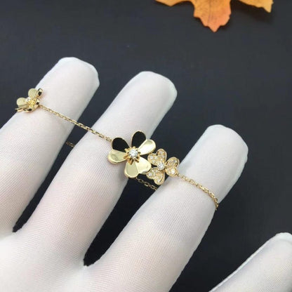 [sparkle Jewelry ]FRIVOLE GOLD 5 FLOWERS BRACELET