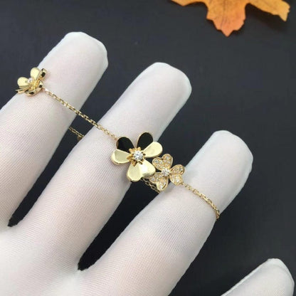 [sparkle Jewelry ]FRIVOLE GOLD 5 FLOWERS BRACELET