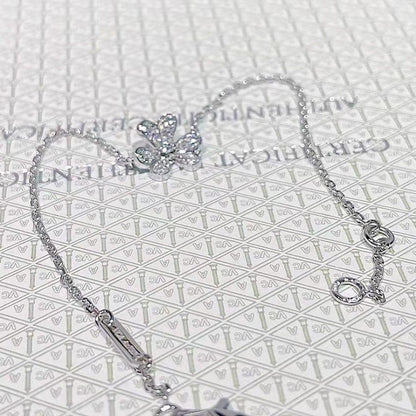 [sparkle Jewelry ]FRIVOLE SILVER FLOWER DIAMOND BRACELET