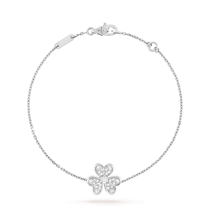 [sparkle Jewelry ]FRIVOLE SILVER FLOWER DIAMOND BRACELET
