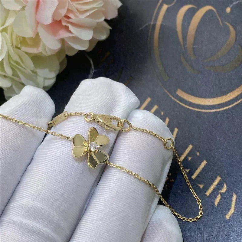 [sparkle Jewelry ]FRIVOLE GOLD FLOWER PINK MALACHITE BRACELET