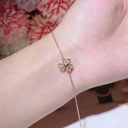 [sparkle Jewelry ]FRIVOLE GOLD FLOWER DIAMOND BRACELET