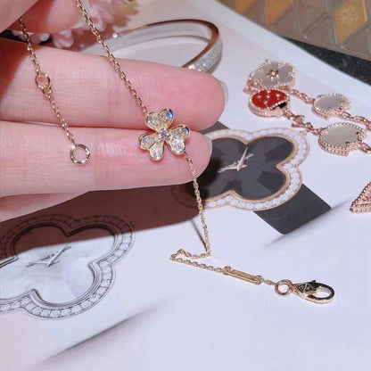 [sparkle Jewelry ]FRIVOLE GOLD FLOWER DIAMOND BRACELET