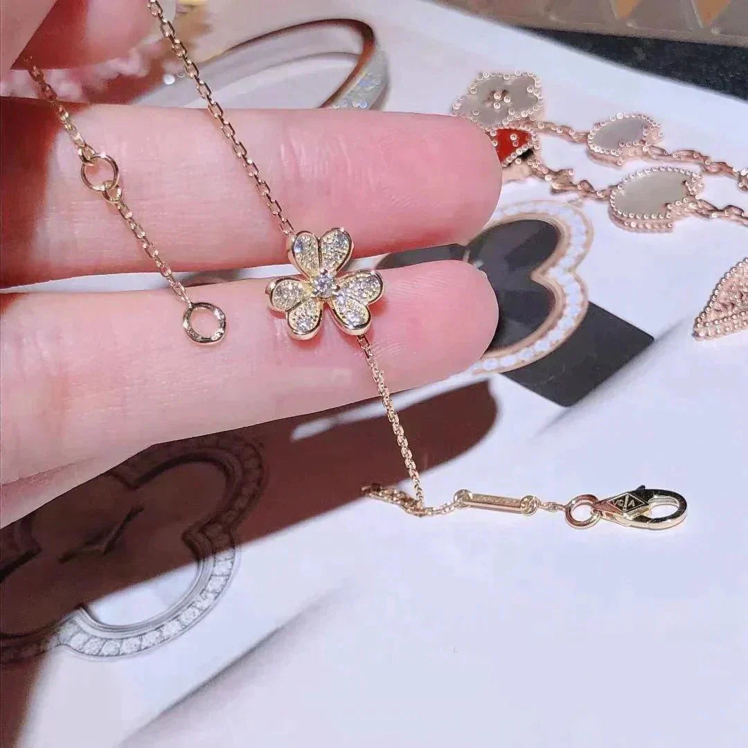 [sparkle Jewelry ]FRIVOLE GOLD FLOWER DIAMOND BRACELET