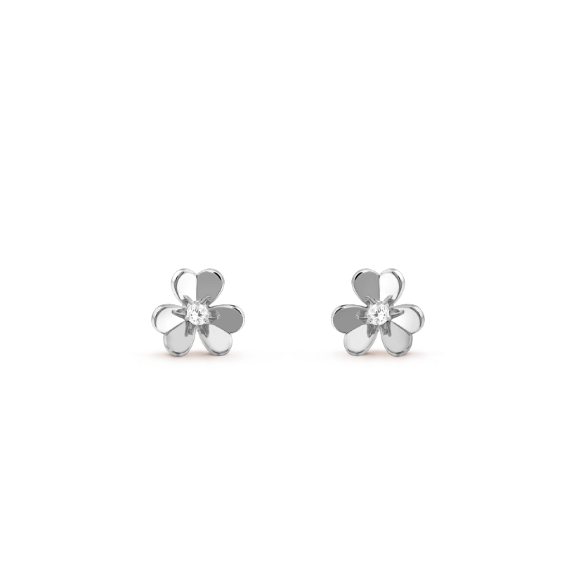 [sparkle Jewelry ]FRIVOLE MINI SILVER FLOWER EARRINGS