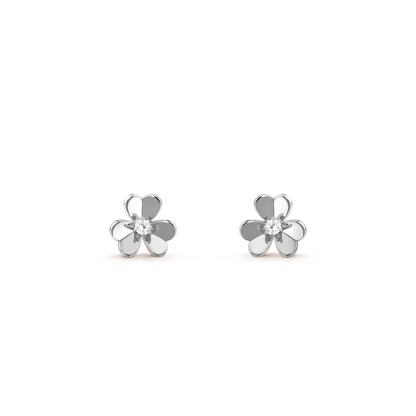 [sparkle Jewelry ]FRIVOLE MINI SILVER FLOWER EARRINGS
