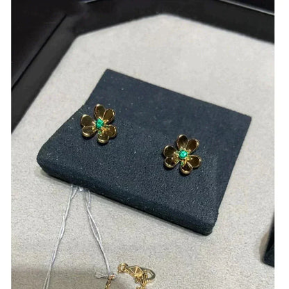 [sparkle Jewelry ]FRIVOLE  FLOWER MALACHITE EARRINGS