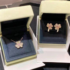 [sparkle Jewelry ]FRIVOLE ROSE GOLD FLOWER DIAMOND NECKLACE