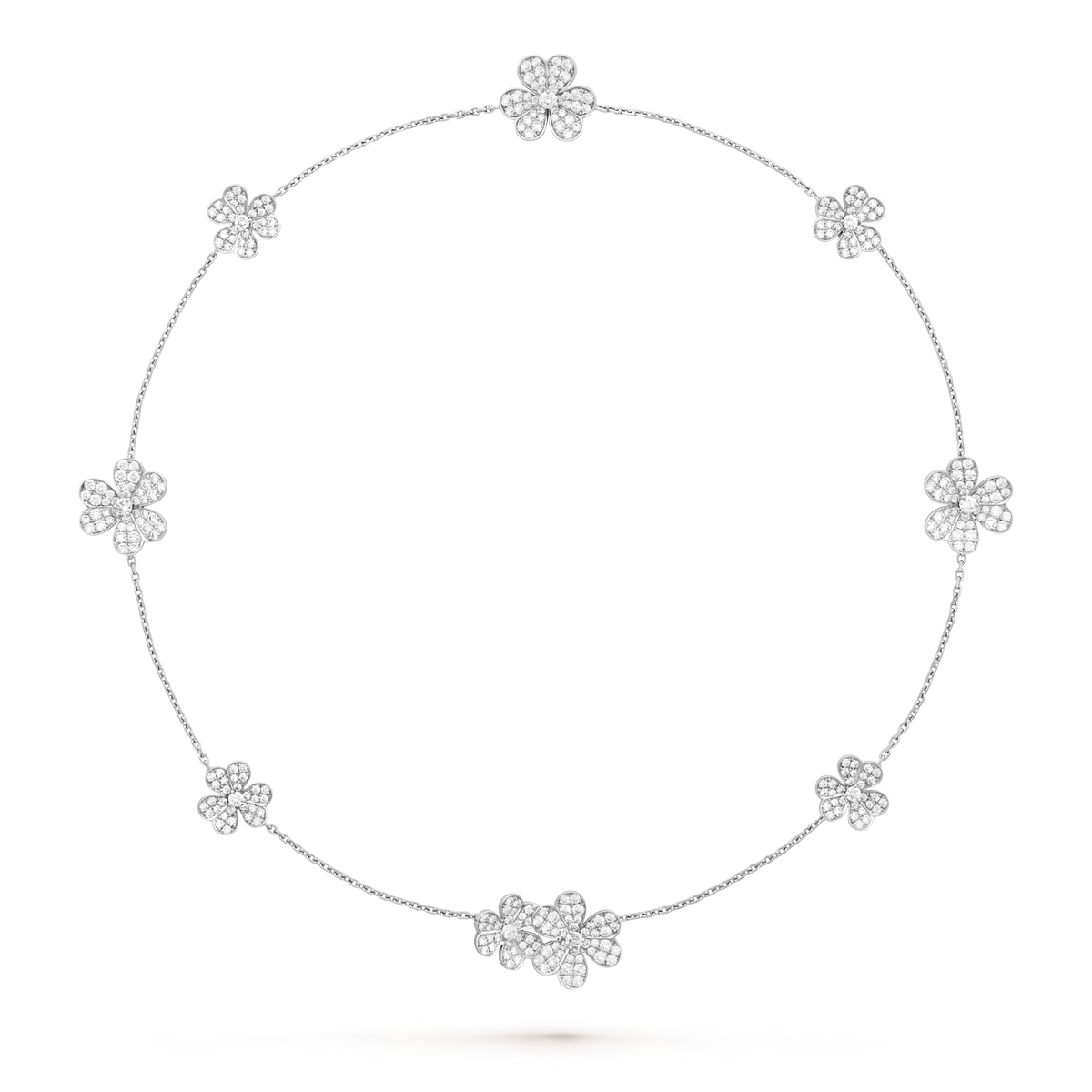 [sparkle Jewelry ]FRIVOLE SILVER 9 FLOWERS NECKLACE