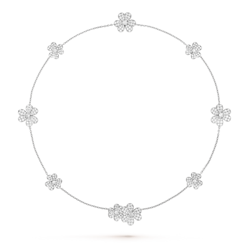[sparkle Jewelry ]FRIVOLE SILVER 9 FLOWERS NECKLACE