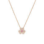[sparkle Jewelry ]FRIVOLE ROSE GOLD FLOWER DIAMOND NECKLACE