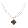 [sparkle Jewelry ]CLOVER 25MM GOLD DARK MOP BIG CLOVER NECKLACE