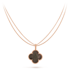 [sparkle Jewelry ]CLOVER 25MM GOLD DARK MOP BIG CLOVER NECKLACE