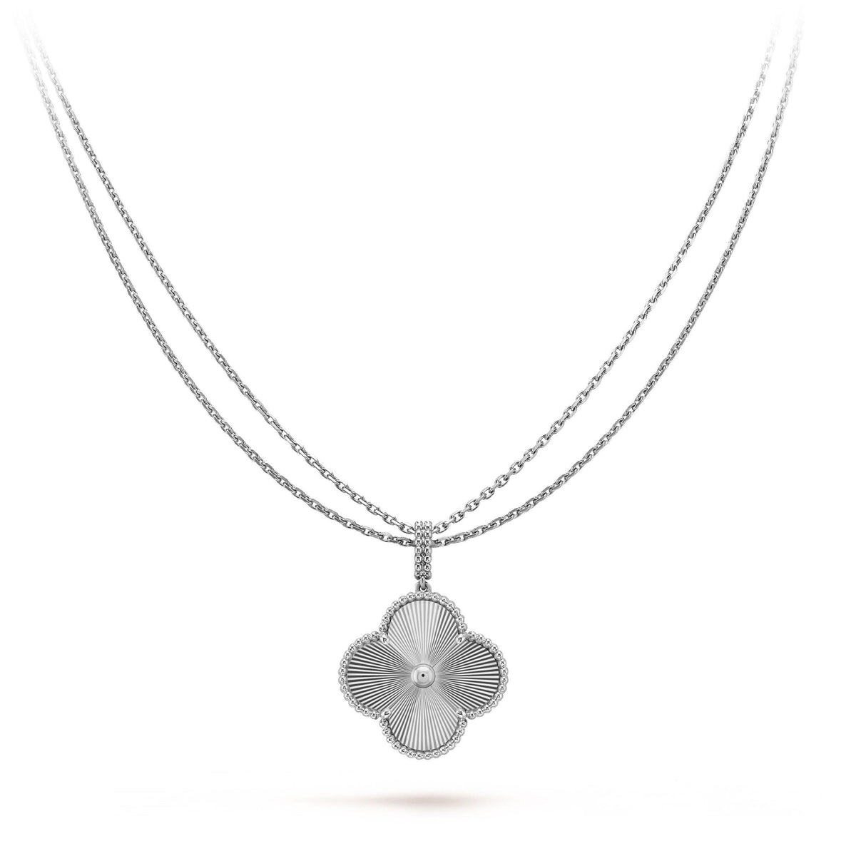 [sparkle Jewelry ]CLOVER 25MM SILVER BIG CLOVER NECKLACE