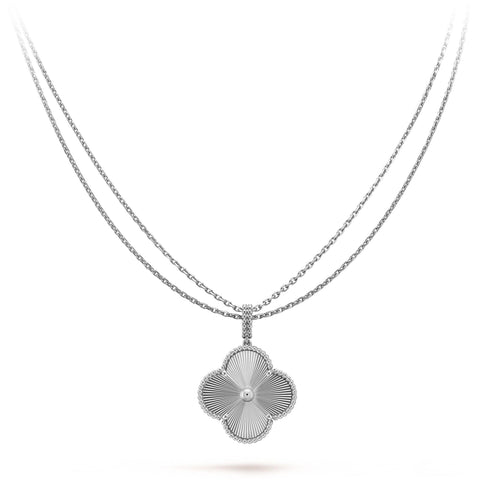 [sparkle Jewelry ]CLOVER 25MM SILVER BIG CLOVER NECKLACE