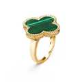 [sparkle Jewelry ]CLOVER MALACHITE RING