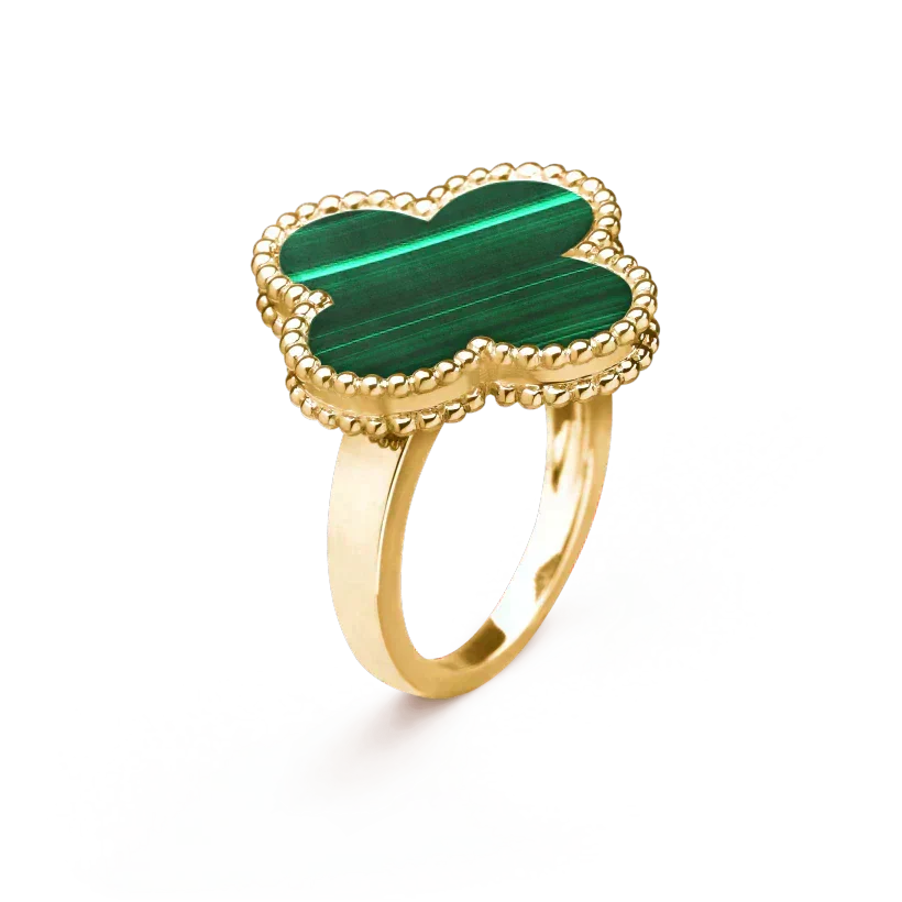 [sparkle Jewelry ]CLOVER MALACHITE RING