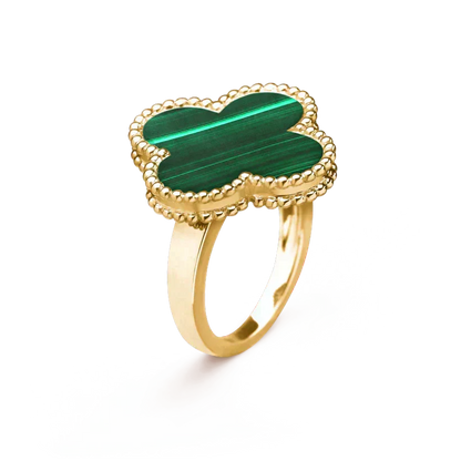 [sparkle Jewelry ]CLOVER MALACHITE RING