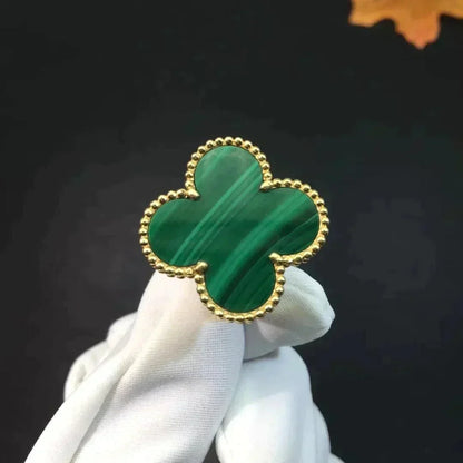 [sparkle Jewelry ]CLOVER MALACHITE RING