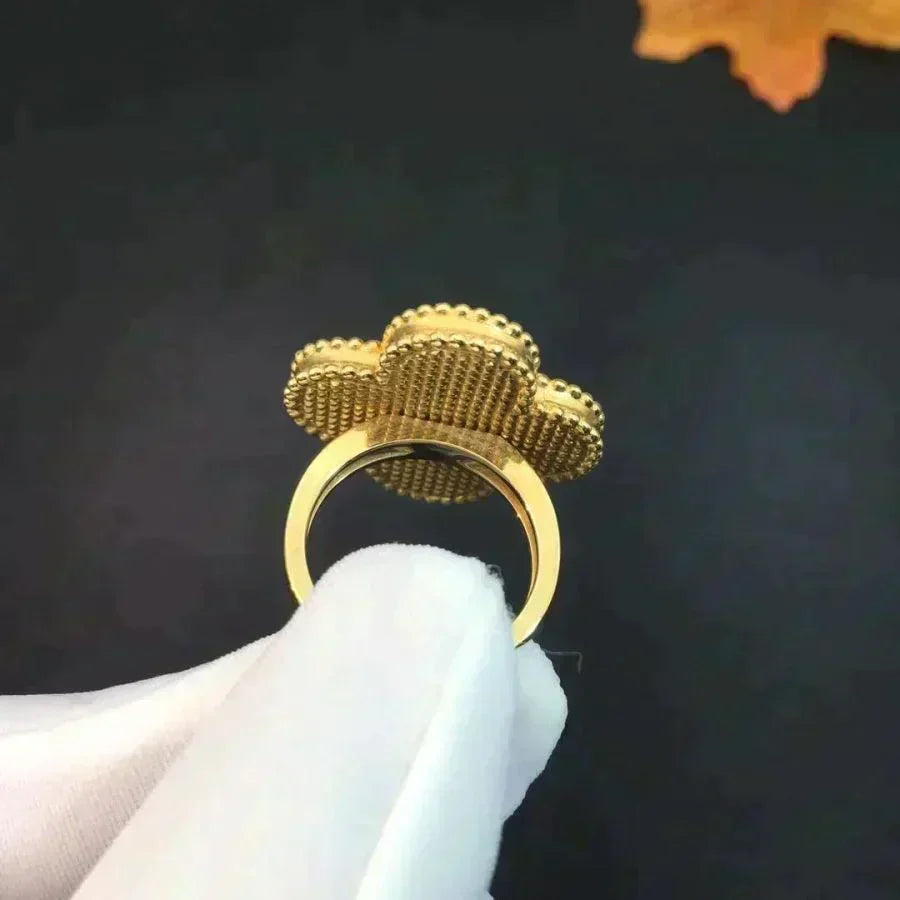 [sparkle Jewelry ]CLOVER MALACHITE RING