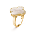 [sparkle Jewelry ]CLOVER WHITE MOP RING