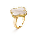 [sparkle Jewelry ]CLOVER WHITE MOP RING