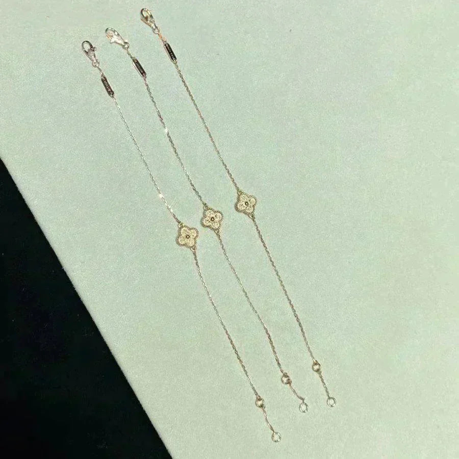 [sparkle Jewelry ]CLOVER SINGLE FLOWER BRACELET