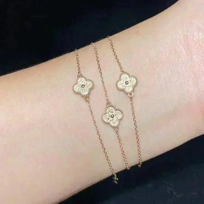 [sparkle Jewelry ]CLOVER SINGLE FLOWER BRACELET