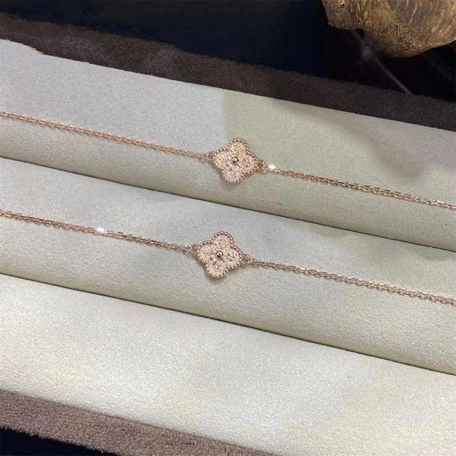 [sparkle Jewelry ]CLOVER SINGLE FLOWER BRACELET