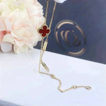 [sparkle Jewelry ]CLOVER  CARNELIAN SINGLE FLOWER BRACELET