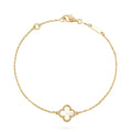 [sparkle Jewelry ]CLOVER WHITE MOP SINGLE FLOWER BRACELET