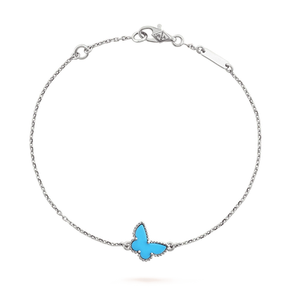 [sparkle Jewelry ]BUTTERFLY TURQUOISE BUTTERFLY BRACELET SILVER