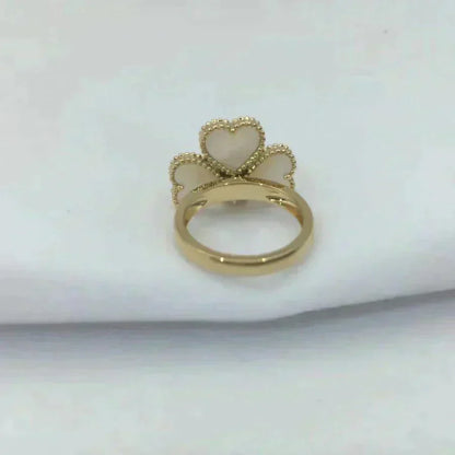 [sparkle Jewelry ]SWEET CLOVER WHITE MOP RING